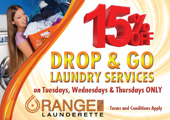Orange Ring Drop & Go - 15% Off on Tues, Wednesdays and Thursdays